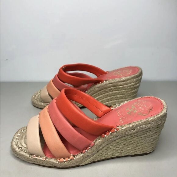 Vince Camuto Molisana Gradient Ombre Pink Leather Espadrilles Sandals Women 6M - Picture 11 of 16